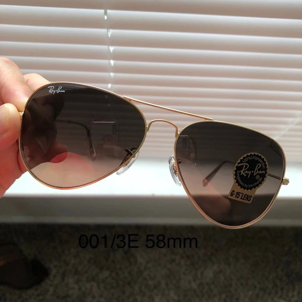Rayban sunglasses 001/3e 58mm gold/pink mirror! - Picture 3 of 6
